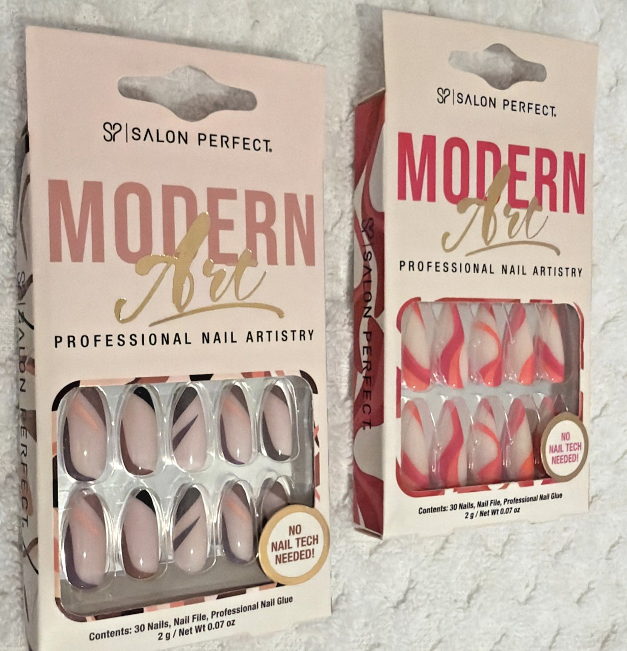 Set Of 2 Modern Nostalgia & Modern Art Salon Perfect Nails SEALED NEW With Glue