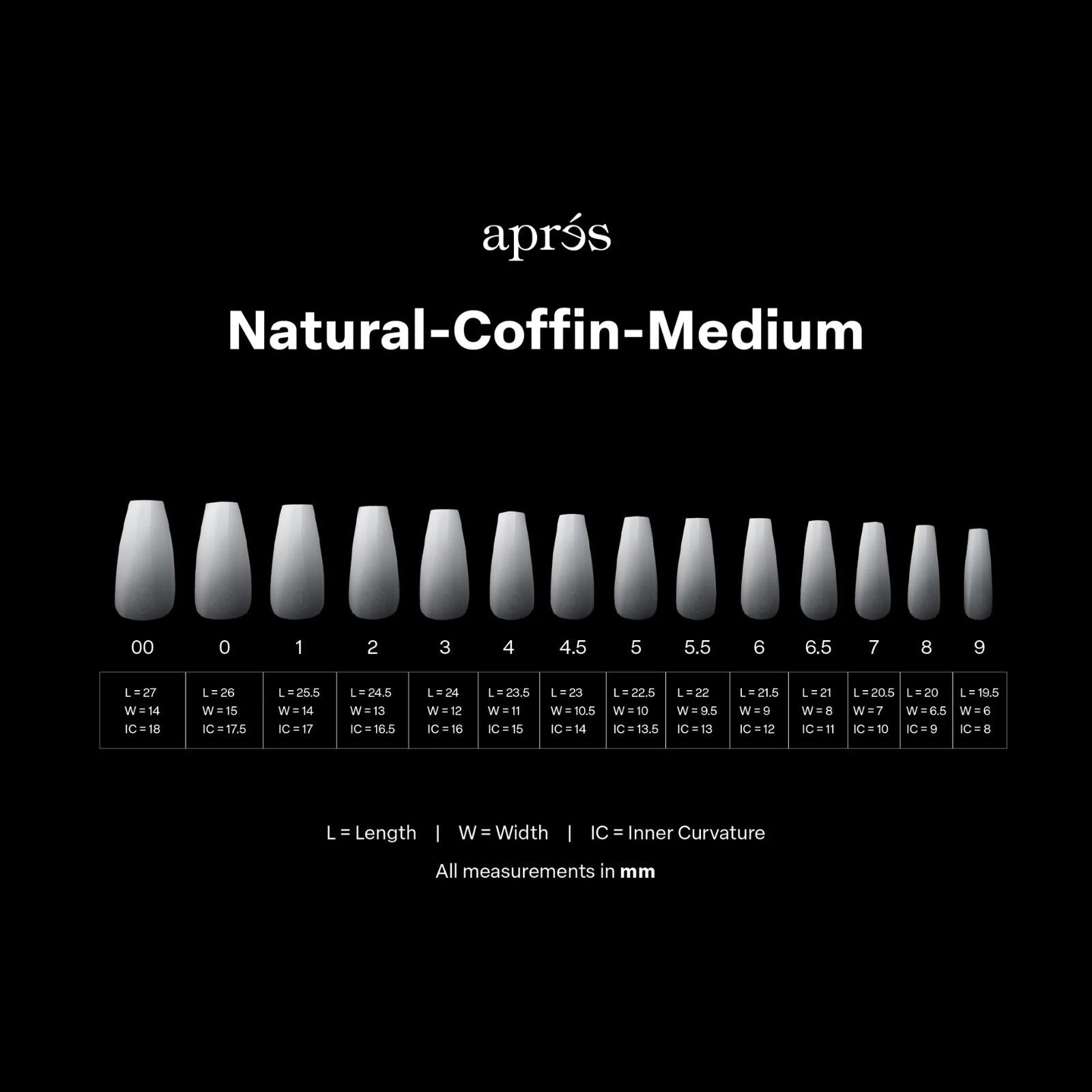 Apres Gel-X Ombre Natural Coffin Medium (Box of 210 Tips)