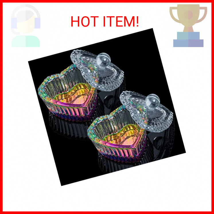 AORAEM 2PCS Nails Tips Art Dappen Dish with Lid Acrylic Liquid Powder Dappen Mon