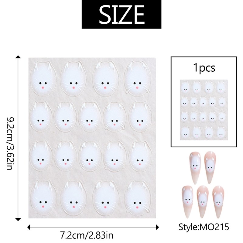 Lovely Cat Nail Art Stickers Cat Designs Nail Decals Cat Nail Art Decorations