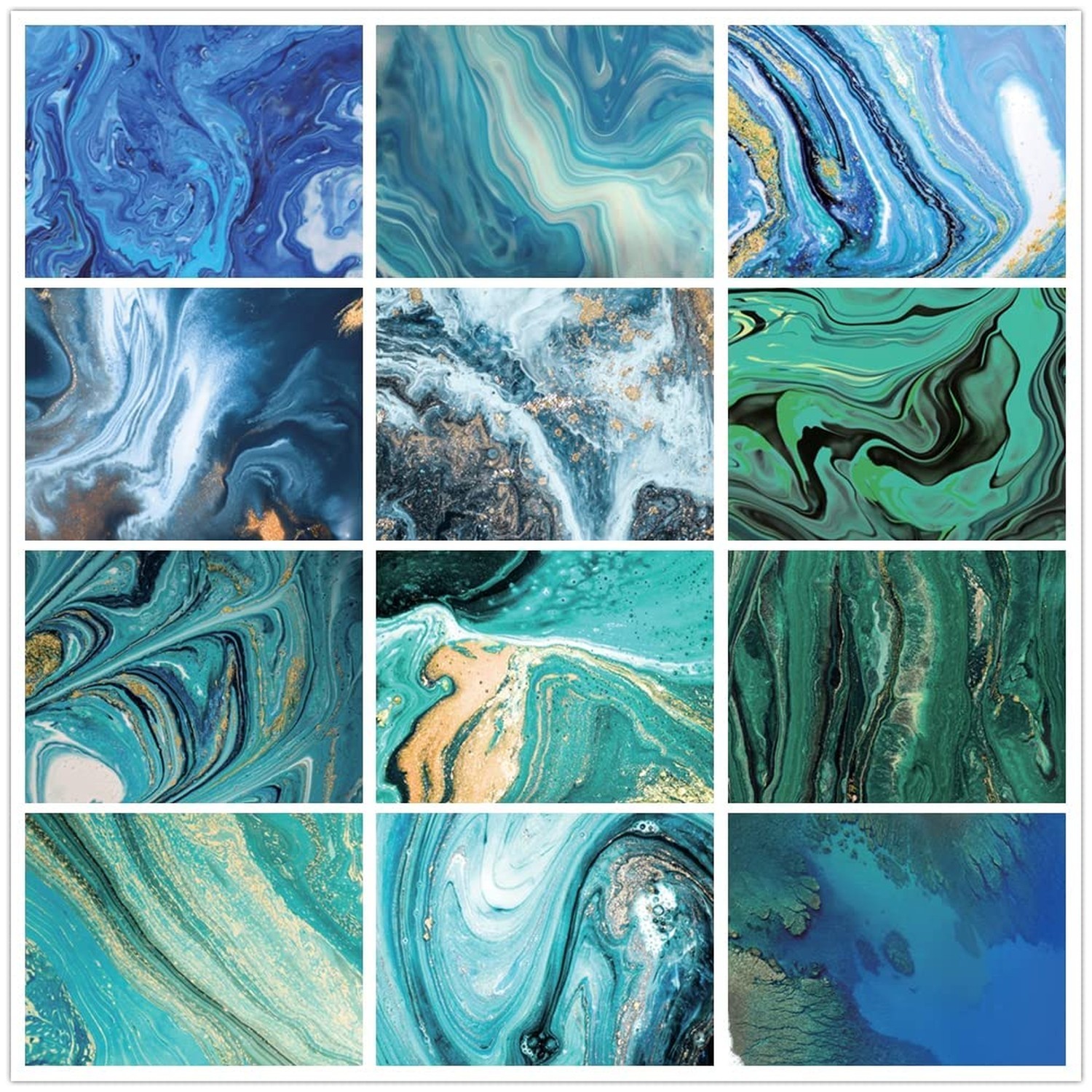 Marble Transfer Sheets, 12 Pcs 12×12″ Watercolor Pattern- Pre-Printed Sublima…
