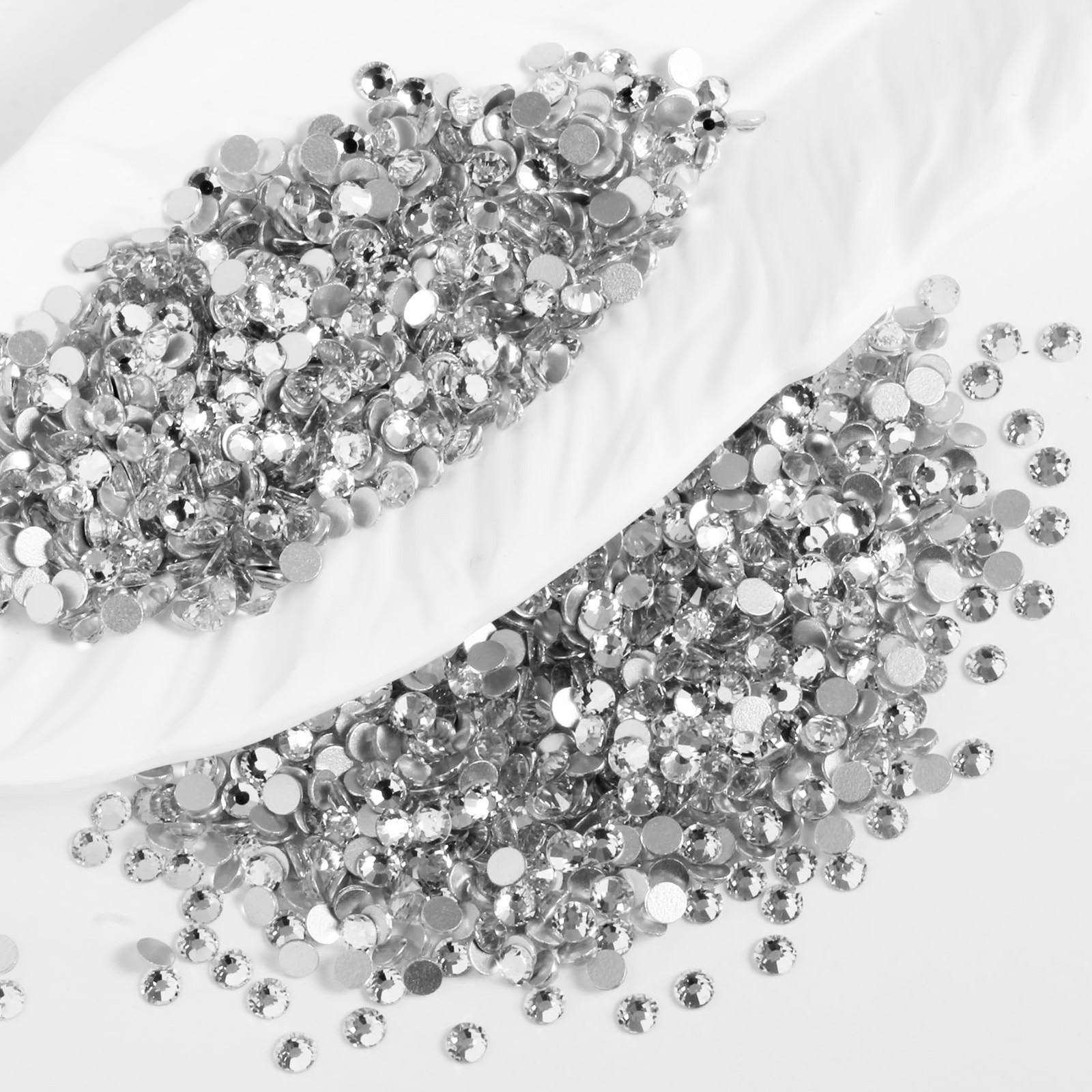 2000PCS SS20 Flatback Rhinestones | 12-Facet Diamond-Cut Glass Gems for Nail …