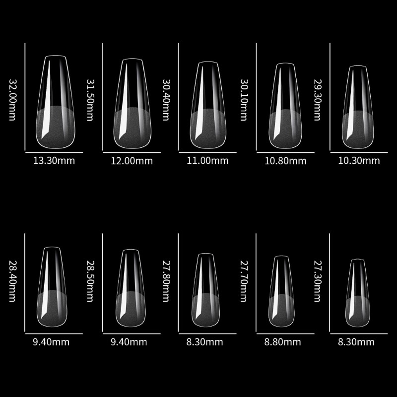 Half Cover Fake Nail Half Matte Full Cover False Nail Tips Press on Nail