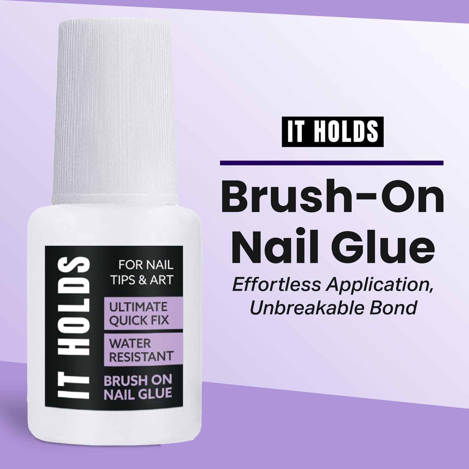 Brush On Nail Glue for Press On Nails, Extra Strong for Acrylic, Waterproof f…