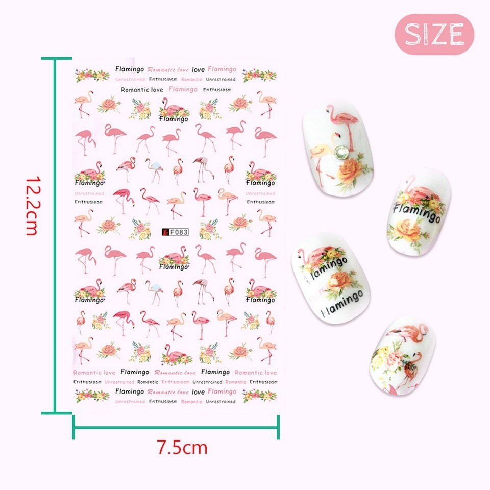 Nail Stickers Holiday Palm Vintage Roses Lace Christmas Large Manicure Nails Art