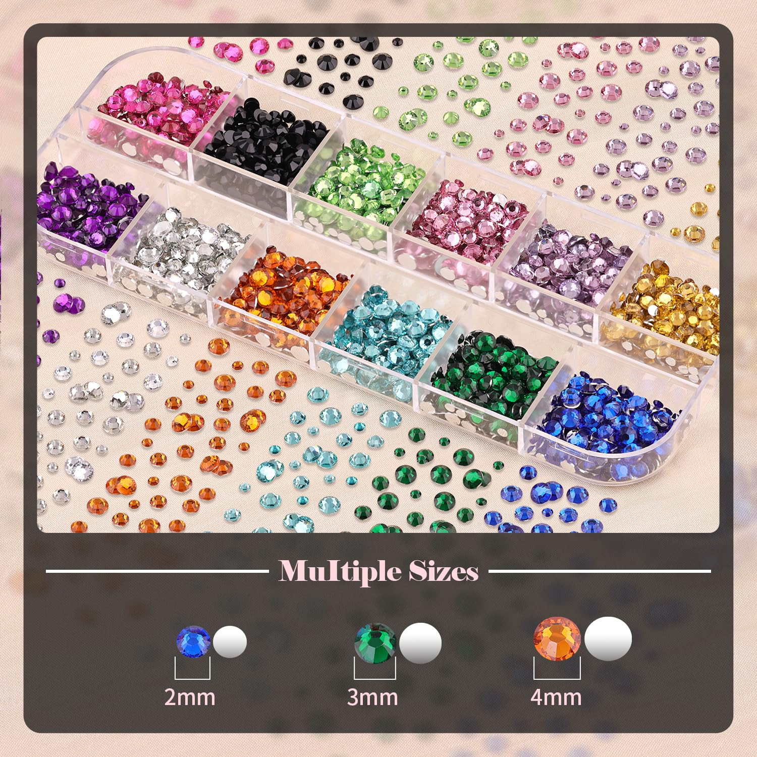 Gel de pegamento con diamantes de imitación para decoración de uñas y 2 cajas co