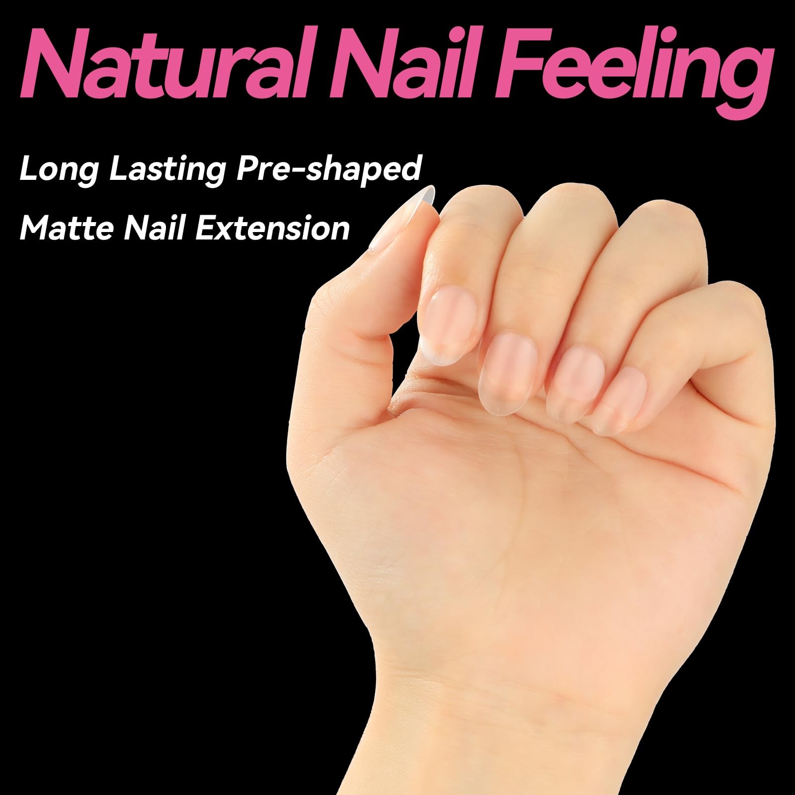 UNA GELLA Round Almond Nail Tips 360pcs