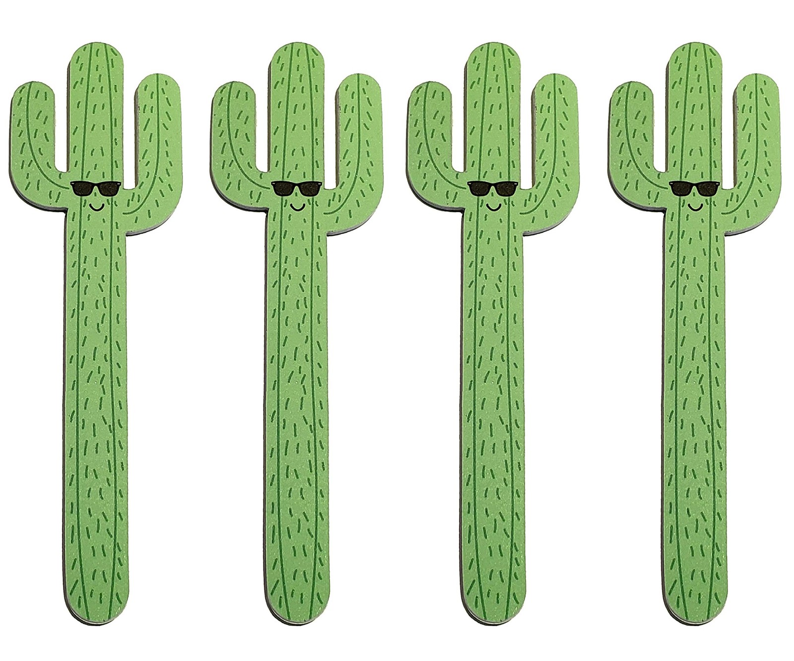 Cute Guy Cactus Nail Files with Sunglasses Nail Files 4pcs/lot Double-Sided E…