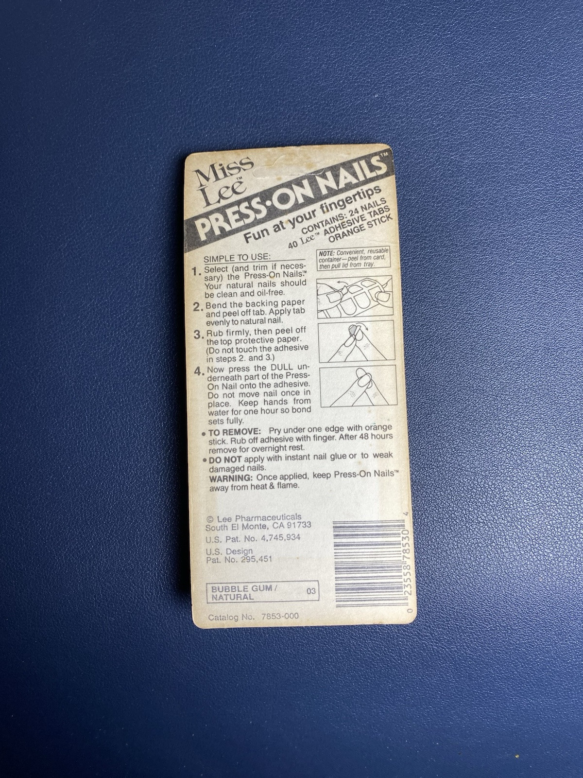 VTG NOS NEW USA ’90’s Miss Lee Press on Nails Smaller Hands Nude Pink and Bonus