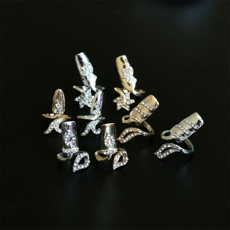 Nail Ring Creative Opening Korean-Style Women’s Temperament Chic and Unique 2pcs