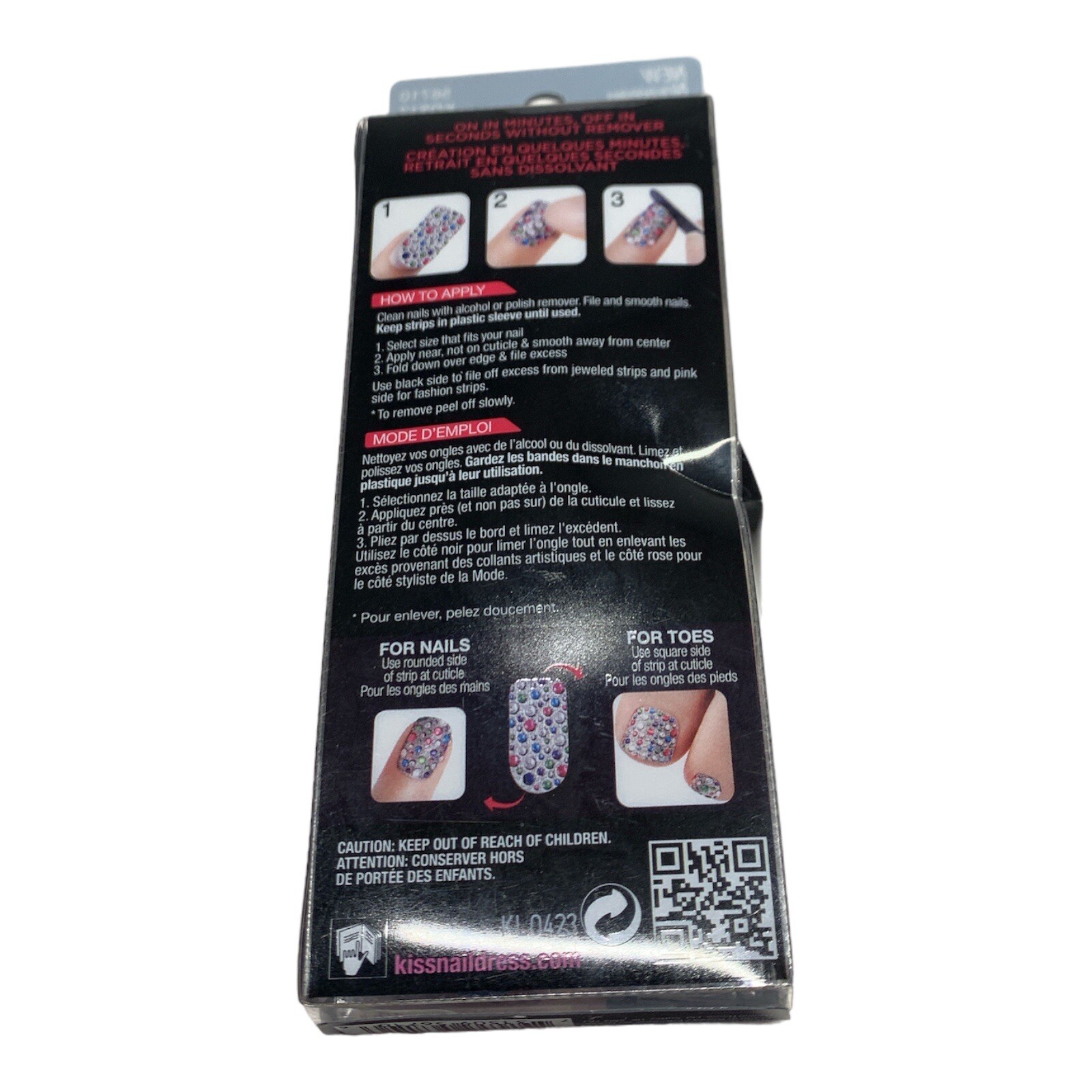 Kiss Nail Gel Dress Gel Polish Solution Gel Strips #56710 Babydoll bling