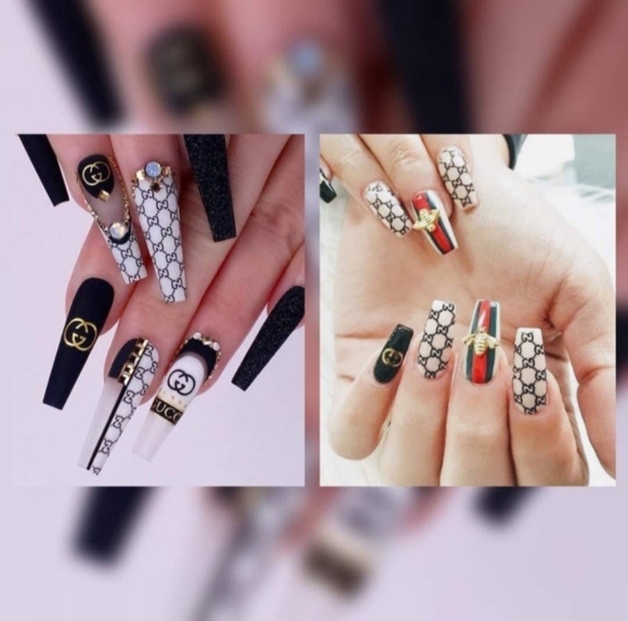NWT NAIL ART DESIGN SELF-SEAL STICKERS SOLID TAN, RED, GREEN, & BLACK N°33!