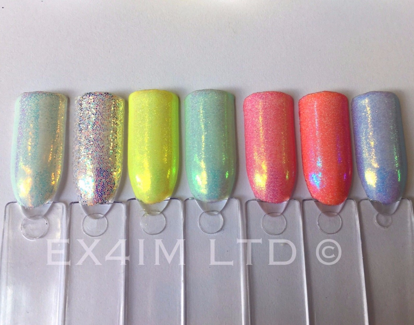 NEON EFFECT Pixel Thin NAIL ART GLITTER IRIDESCENT SEQUINS Powder Cinderella UK