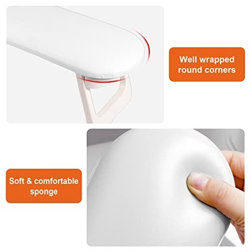 Foldable Nail Arm Rest PU Leather Hand Rest for Manicure with Soft Mat Salon