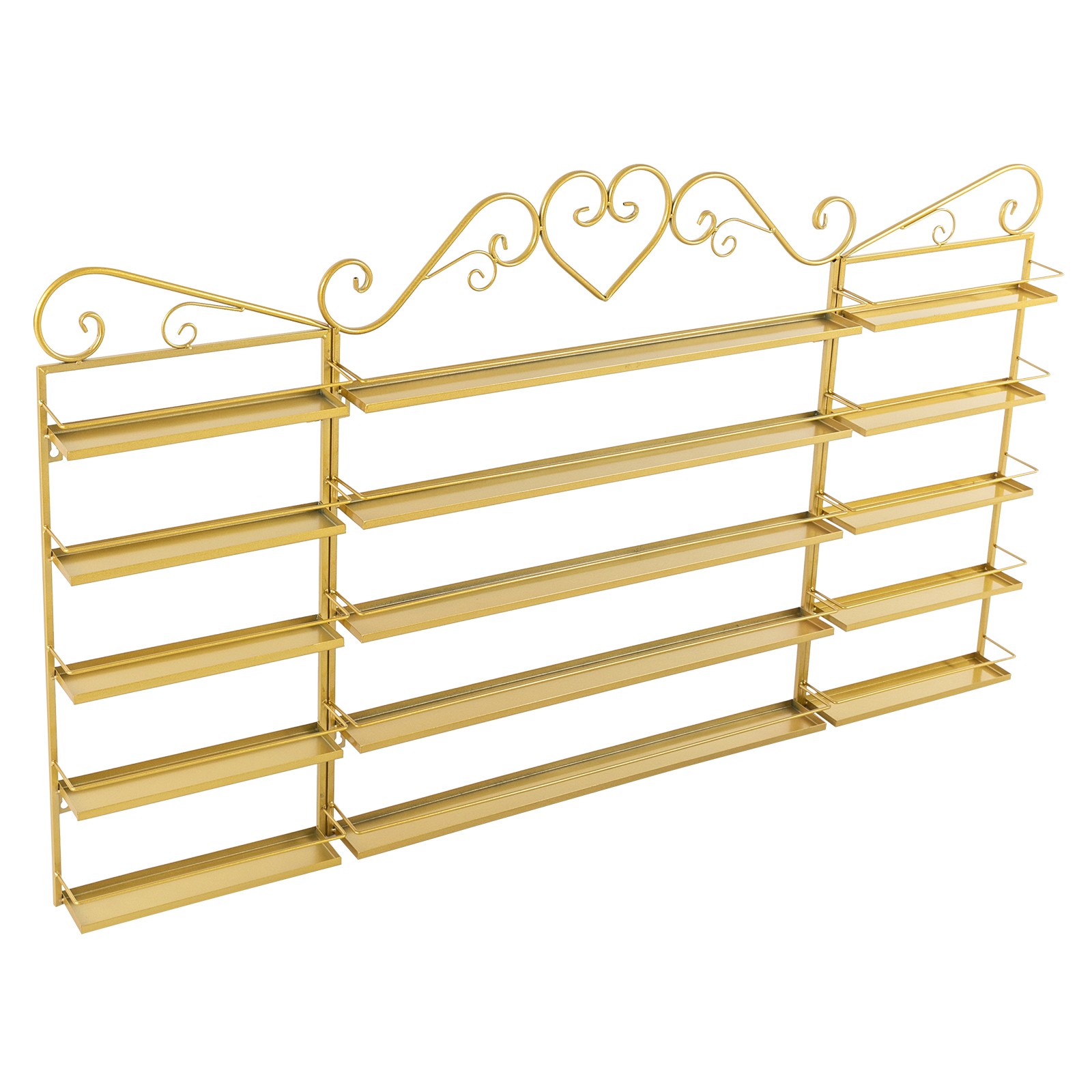 5 Tiers Display Middle Rack Wall-mounted Nail Polish Storage Shelf Tool Holder