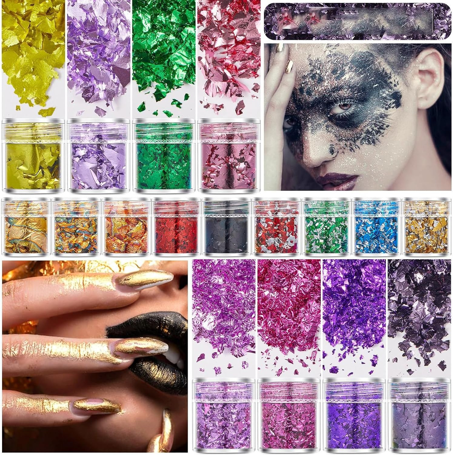 Luxurious Gold Leaf Flakes for Resin Crafts and Nail Art Foil Decorative Paper R