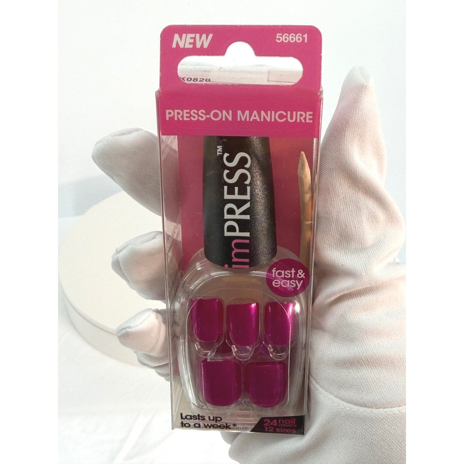imPRESS Press On Manicure Nails New Pink Metallic 24 Count 12 Girlhoodcore 93-47