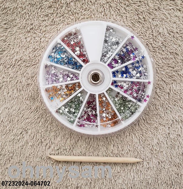 CLOSEOUT 12 NEW RAINBOW MULTI COLOR STONE NAIL ART DES APPLICATOR MANI / PEDI