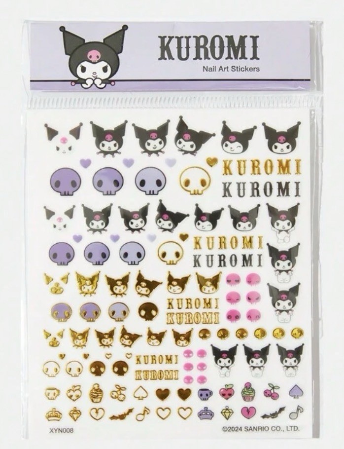 Sanrio Kuromi Nail Stickers Nail Art Decorative Stickers Fun Designs