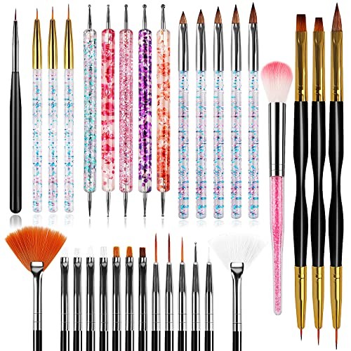 32pcs Nail Art Brushes, Acrylic Brush, Liner Dotting Tools For Beginners |