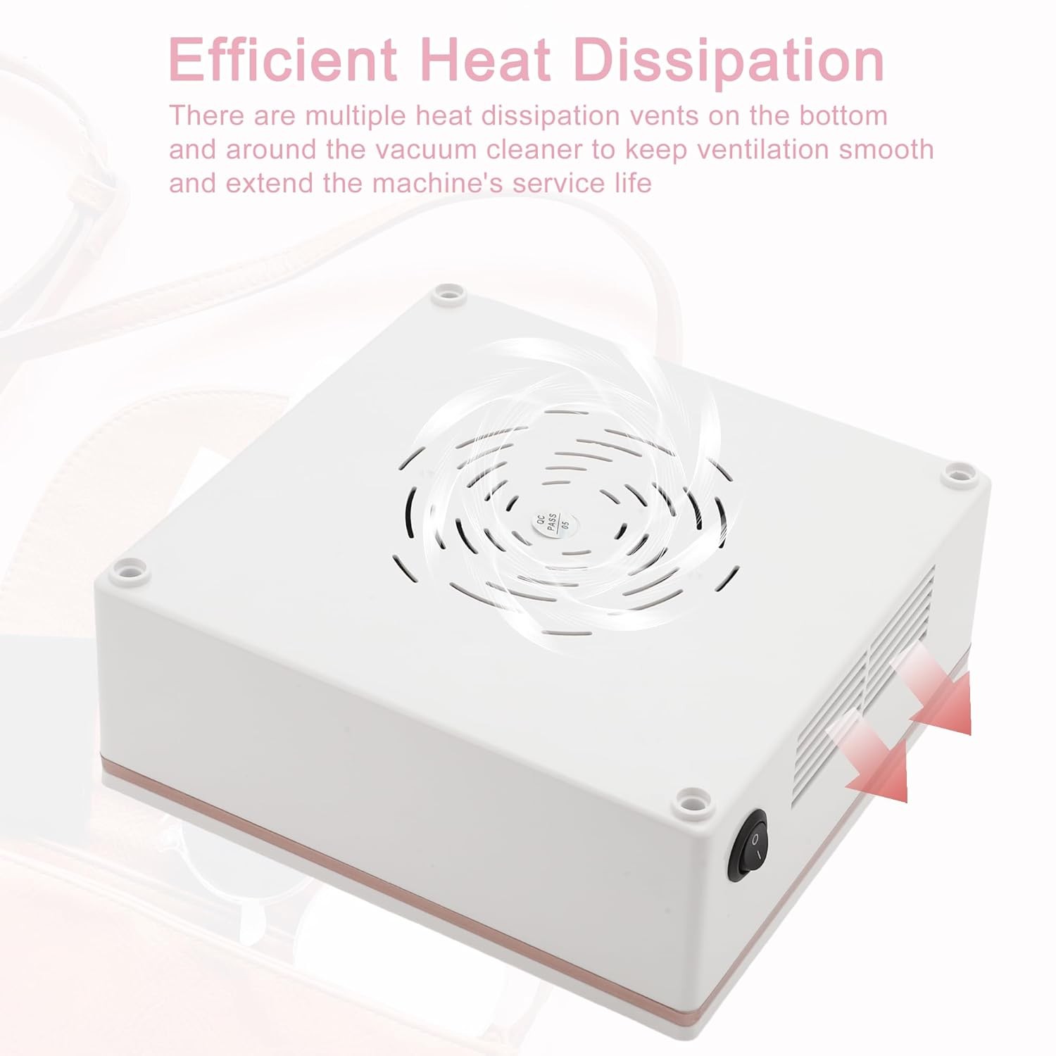 High Power Nail Dust Vacuum Quiet Speed‑Control Nail Art Cleaner