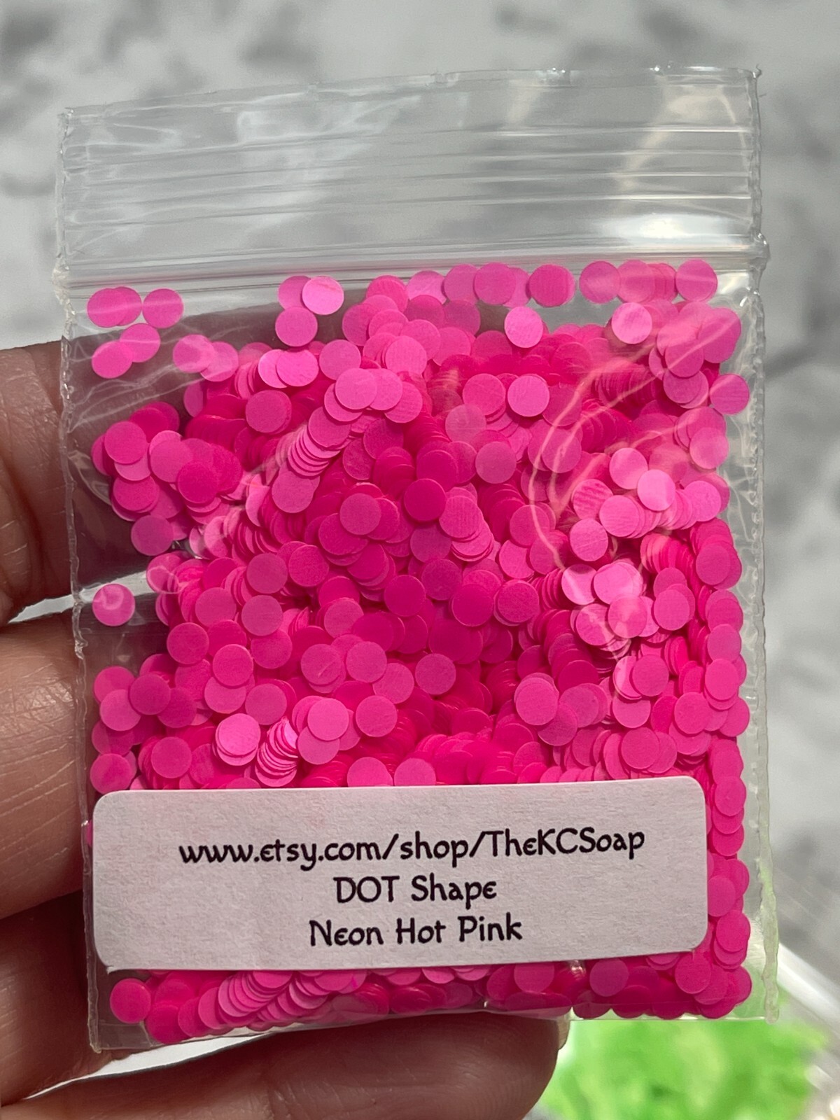 5G Neon Hot Pink 3MM Dot Shape nail acrylic gel craft US Seller