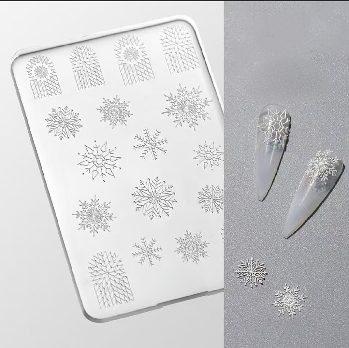 3d Molde De Silicona para gel Hojuelas de nieve