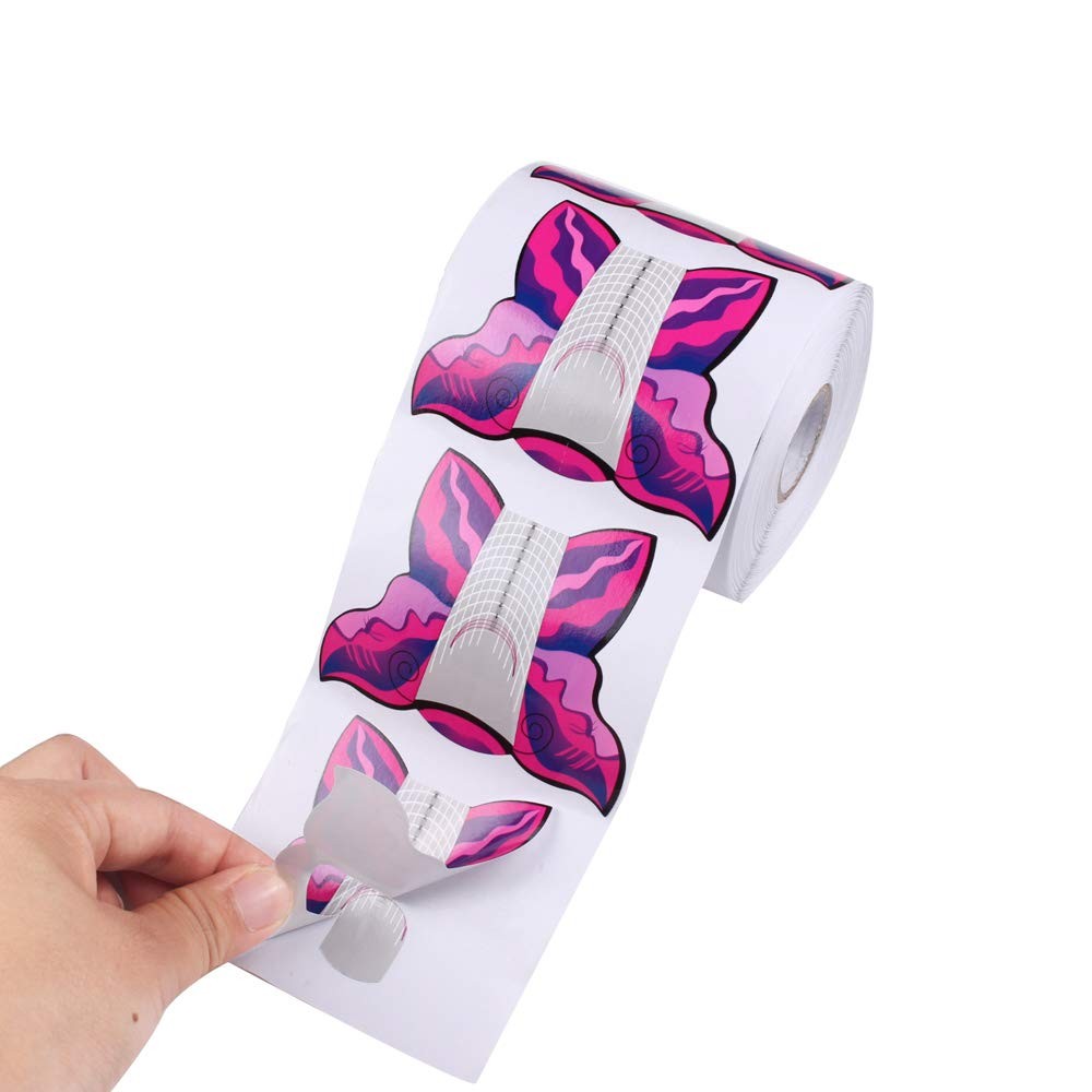 500 PCs Nail Forms Extension Guides for Poly Gel Acrylic UV Gel Nail Extentio…