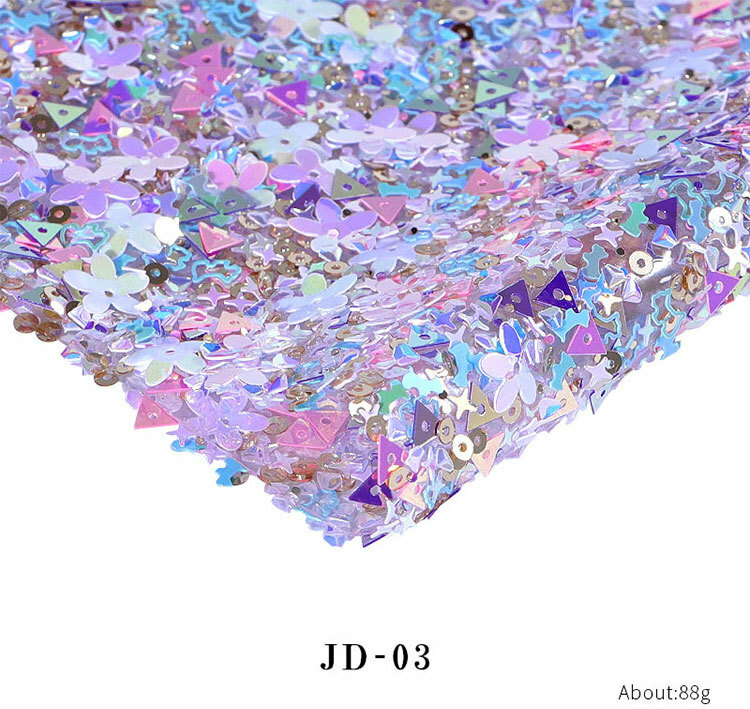 Various Glitter Sequin Nail Art Mat Salon Practice Cushion Holder Hand Pad Tools