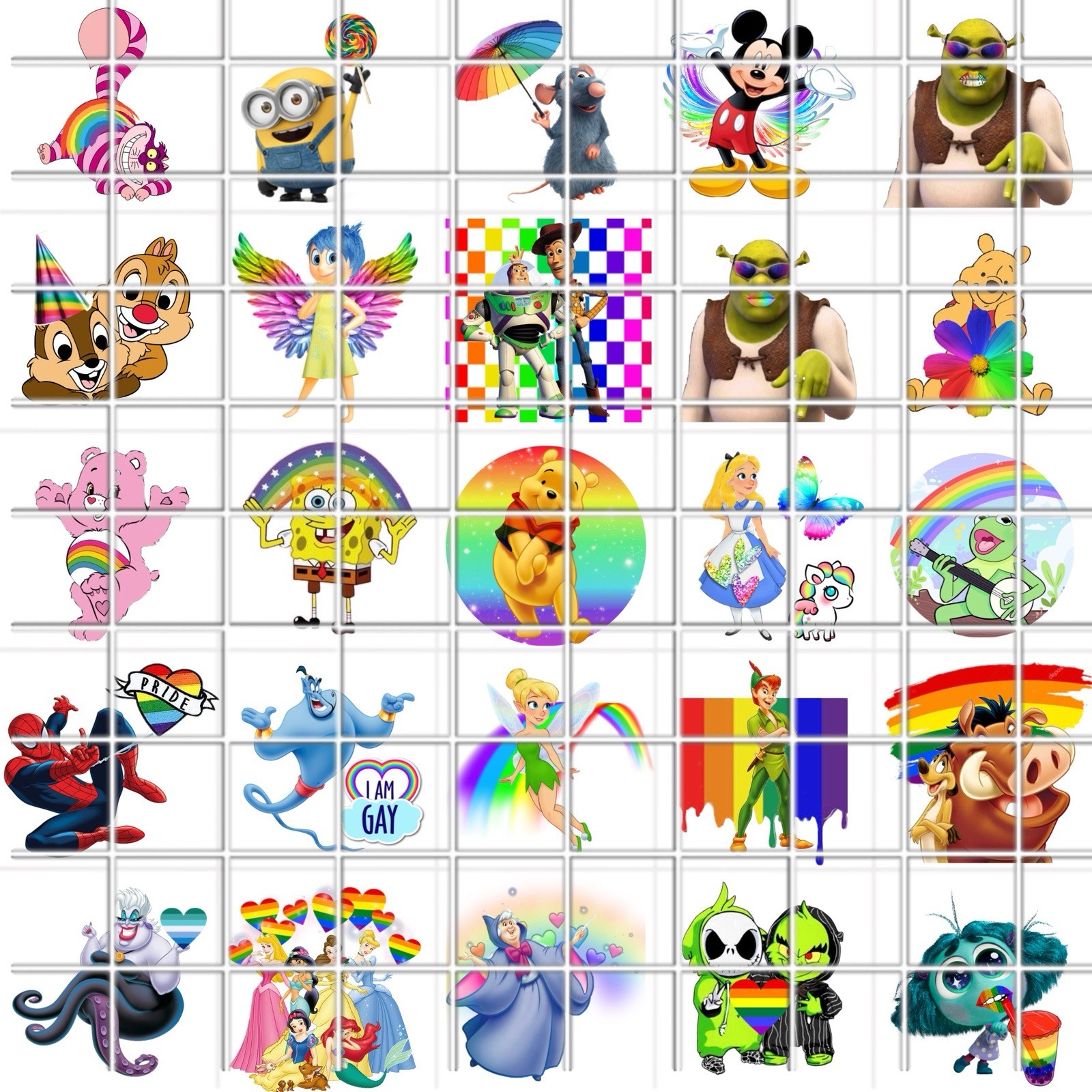 Disney Pride LGBTQ+ Waterslide Decal Finger Nail, Instructions (set of 50) JH