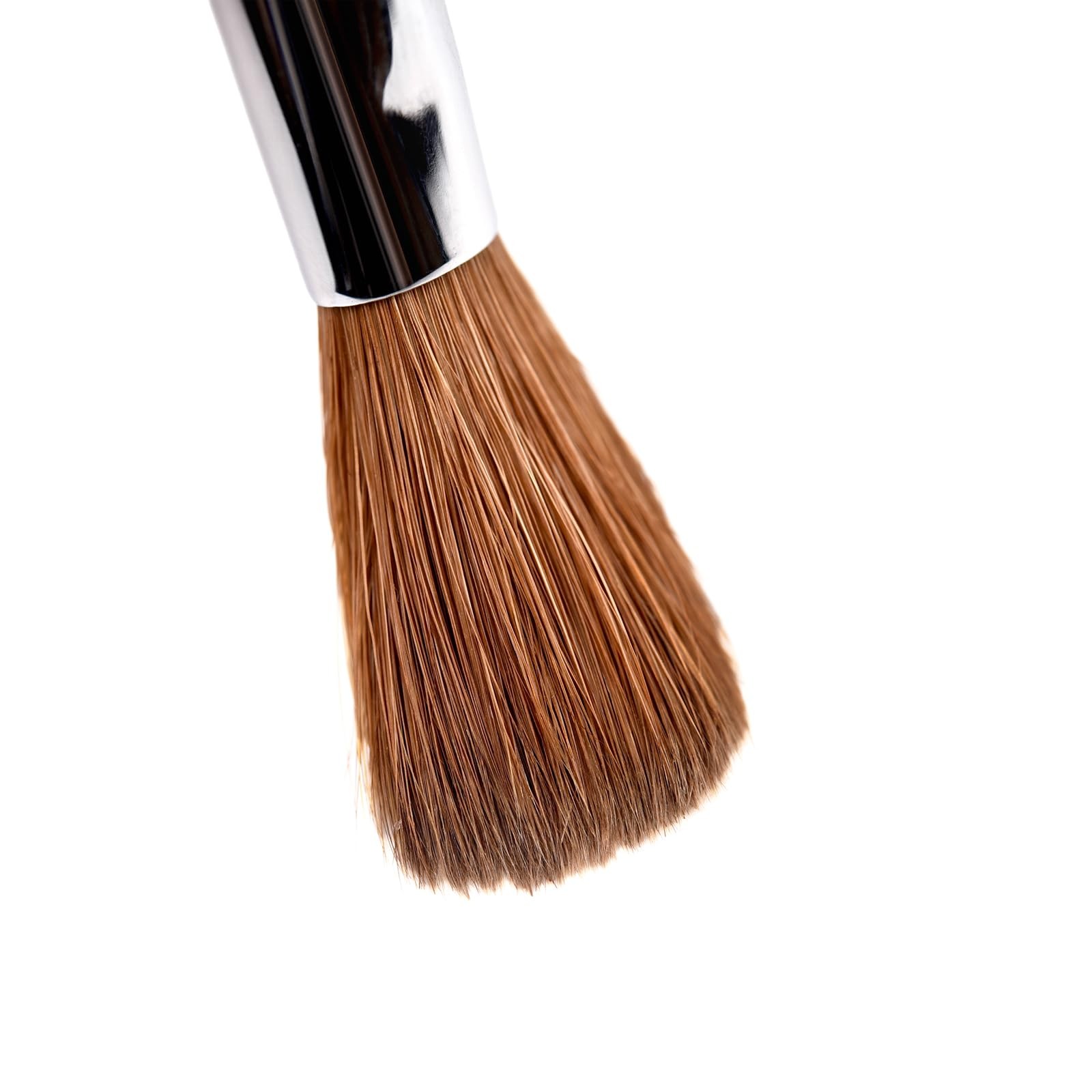 14# Pure Kolinsky Hair Bristles Acrylic Nail Brush Oval Crimped Shaped RedWoo…