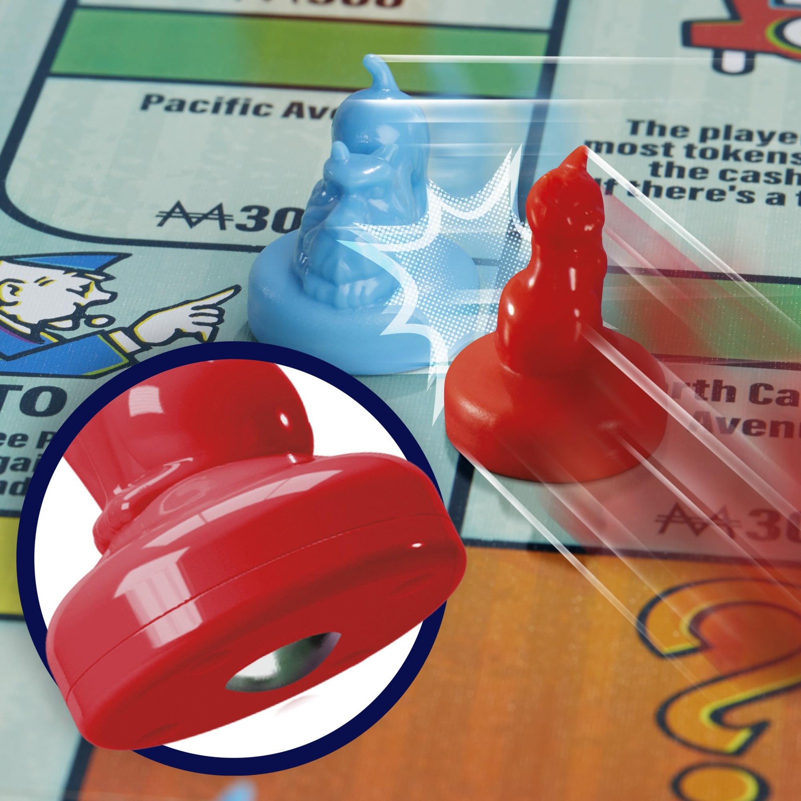 Monopoly Knockout Board Game | 2-8 Players | Medium, Red, Yellow, Green, Blue