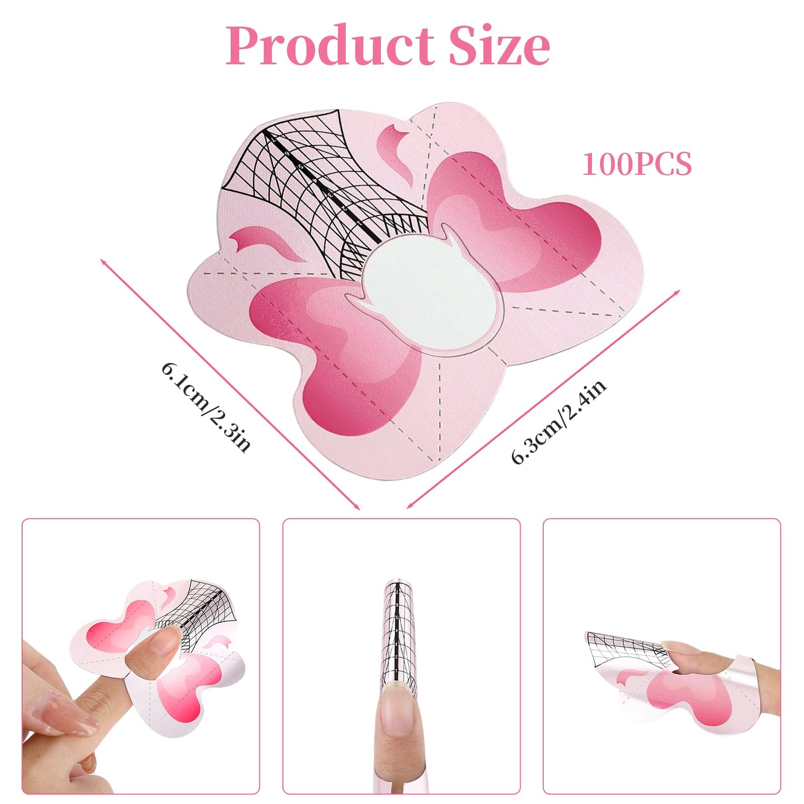 Nail Forms for Builder 100Pcs Nail Extension Stickers for Acrylic