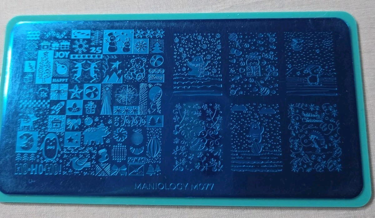 Maniology M077 Christmas Winter Quilt Scenes Scenic Snowman Nail Stamp Plate HTF