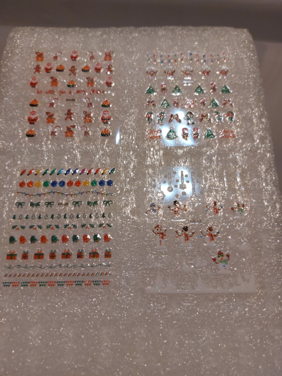 4 X Small Sheets Of Christmas Nail Art Stickers (Dn178) New