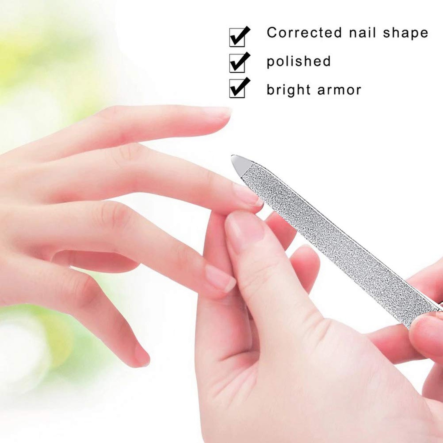 4 Pcs Metal Nail File Diamond Nail Files Stainless Steel Nail File Kit Double…