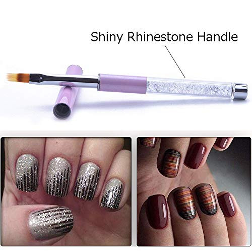 3Pcs Acrylic Nail Brush Set UV Gel Nail Ombre Brush Double-Head Sponge Pen
