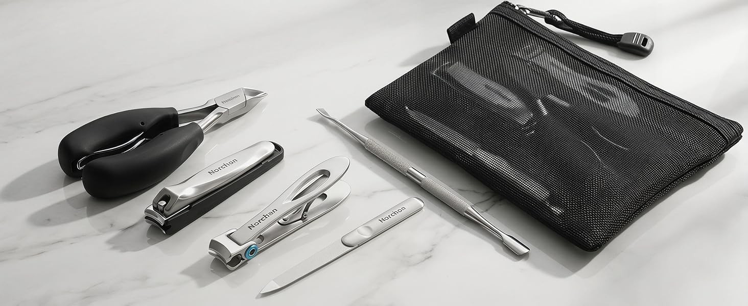 Lar Nail Clippers Set, 5-Piece Toenail and Finrnail Clippers