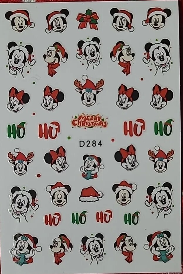 Disney, Mickey Mouse, Christmas Holiday, Nail Art Stickers