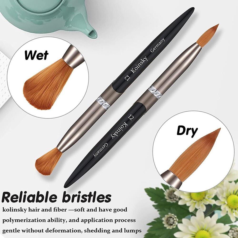 Acrylic Kolinsky Nail Brush Sizes 8-24 Nail Art Brushes Xmas Christmas Gift