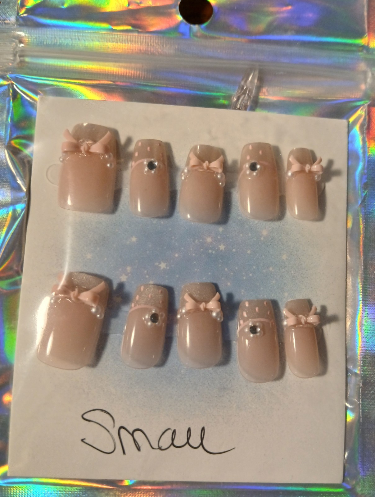 Set Of 4 Small Size Press On Nails