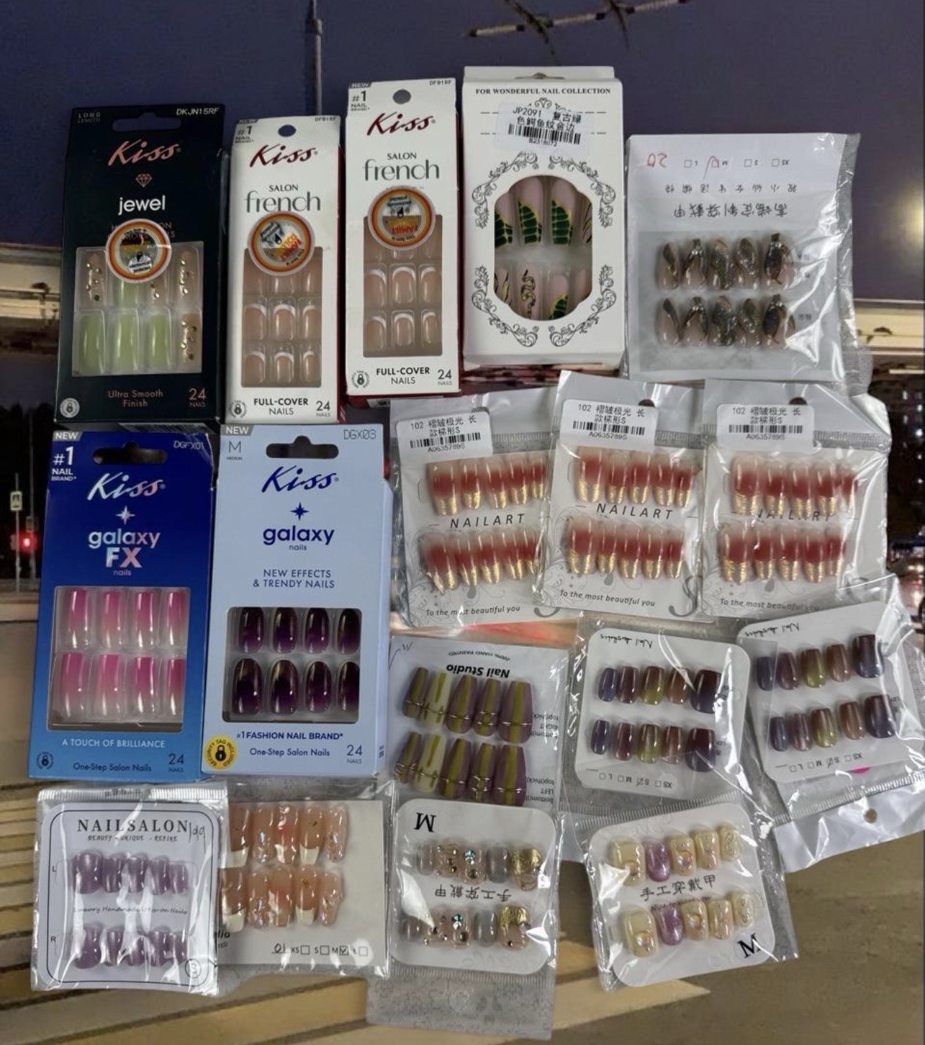 Ultimate Y2K Baddie Press-On Nails Lot 17pcs Bling Glam Coquette Kawaii Mixed￼