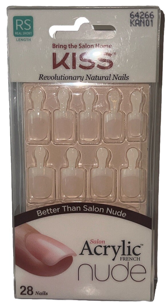 KISS Acrylic NUDE French 28 R. SMALL Nails #64266 (New See Description & Photos)