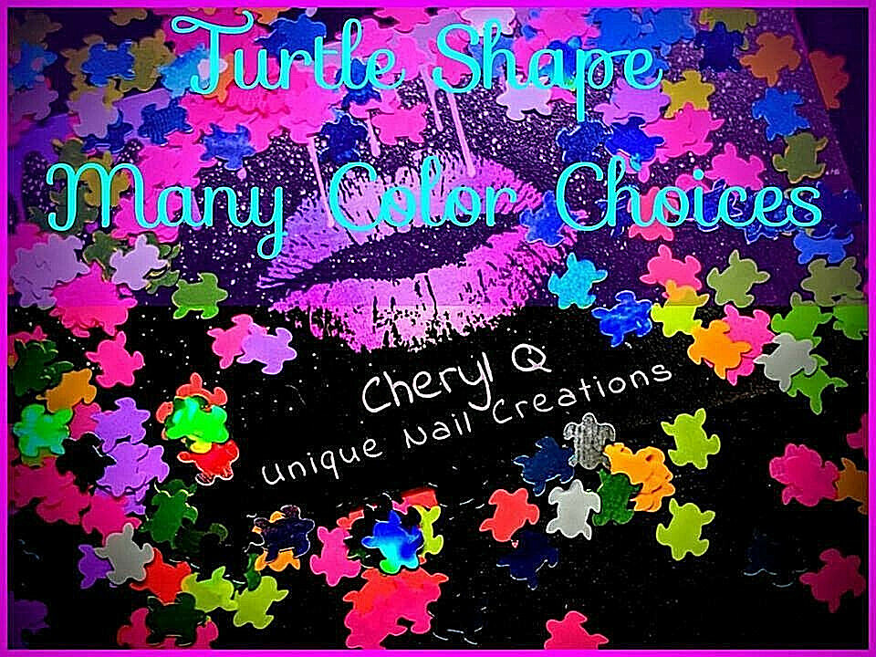 TURTLE Shape Glitter~U CHOOSE~Nail•Acrylic•Gel•Body Art•Face•Festival•Crafts