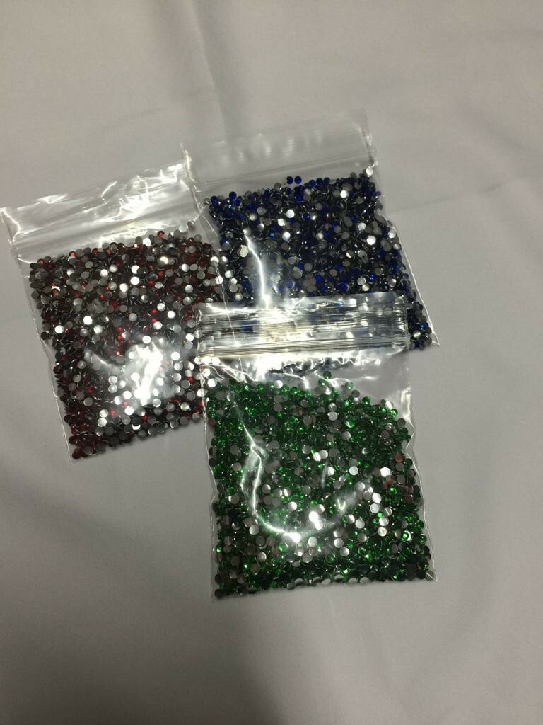 10000 Rhinestone Mix, 3mm, Crystal Flat Back, 9 colors, Nail Art wholesale UK
