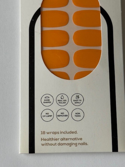 lauren b. Nail Couture Wraps Gel Manicure Apricot Solid Gel Nail Wrap Free Ship