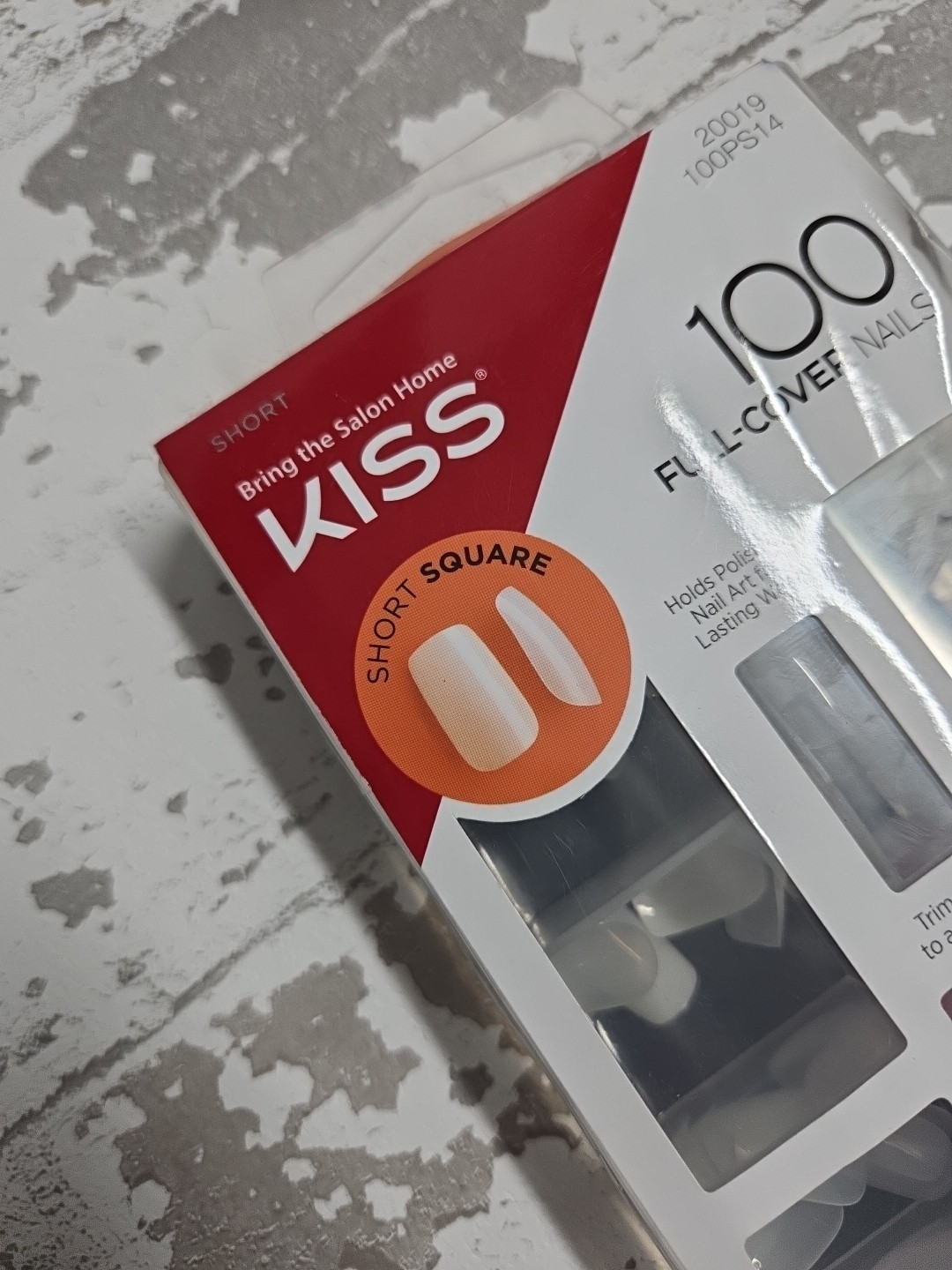 KISS 100 FULL COVER NAILS SQUARE AND OVAL NAILS HOLDS POLISH & NAIL ART #1103