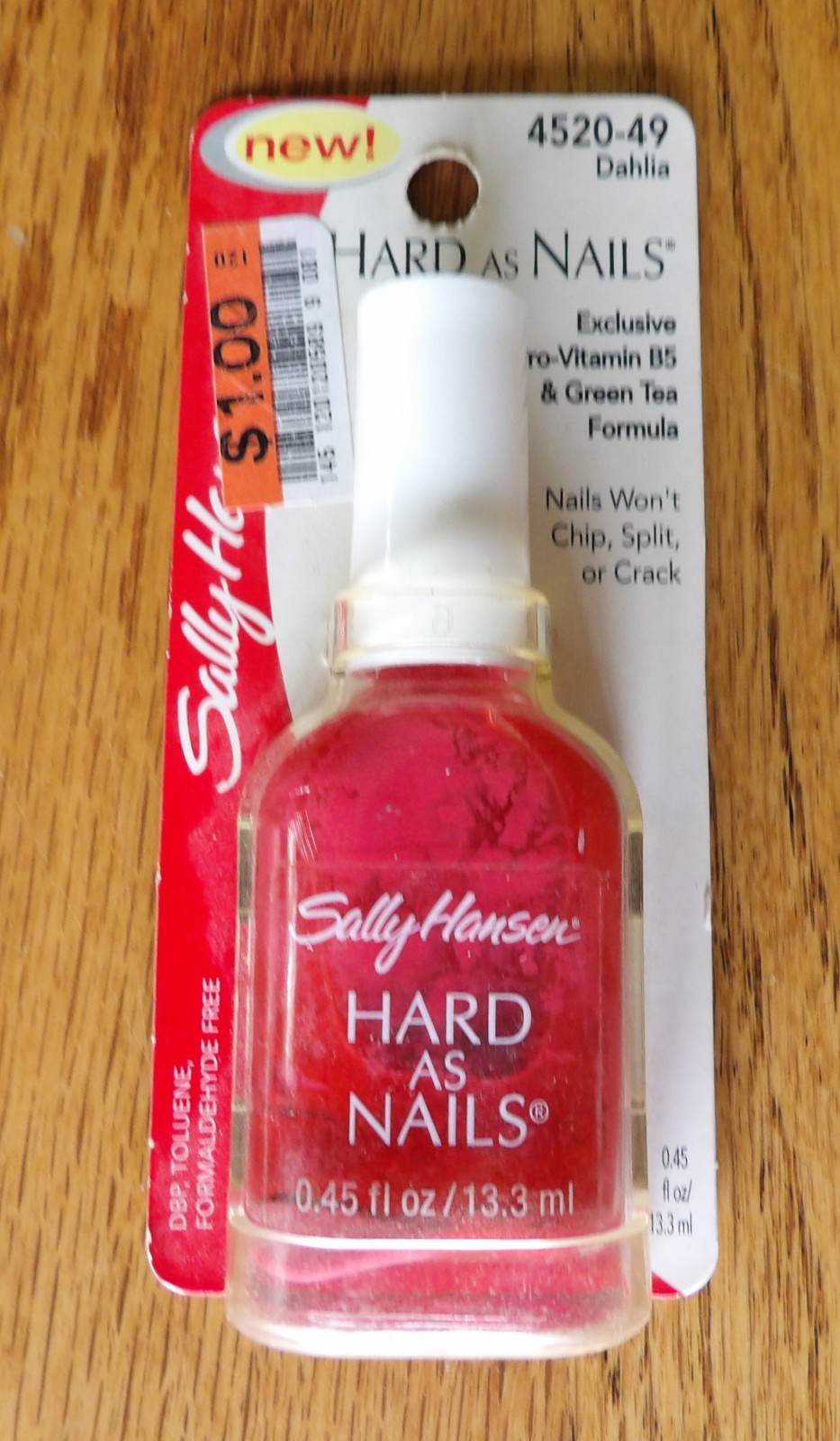 Sally Hensen Hard As Nails Nail Polish Dahlia 4520-49 Vintage