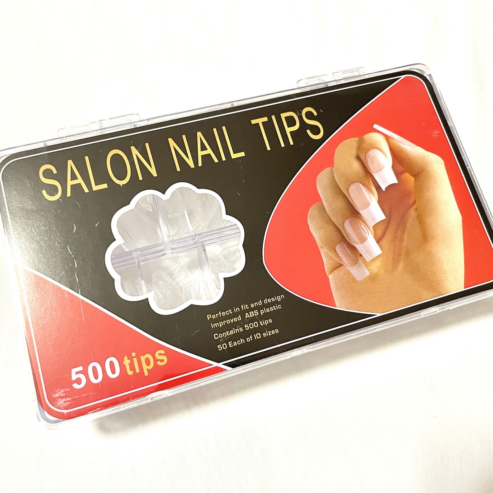 Square Nails Tips 500 Pcs False Acrylic Fingernails Full Cover French Artificial