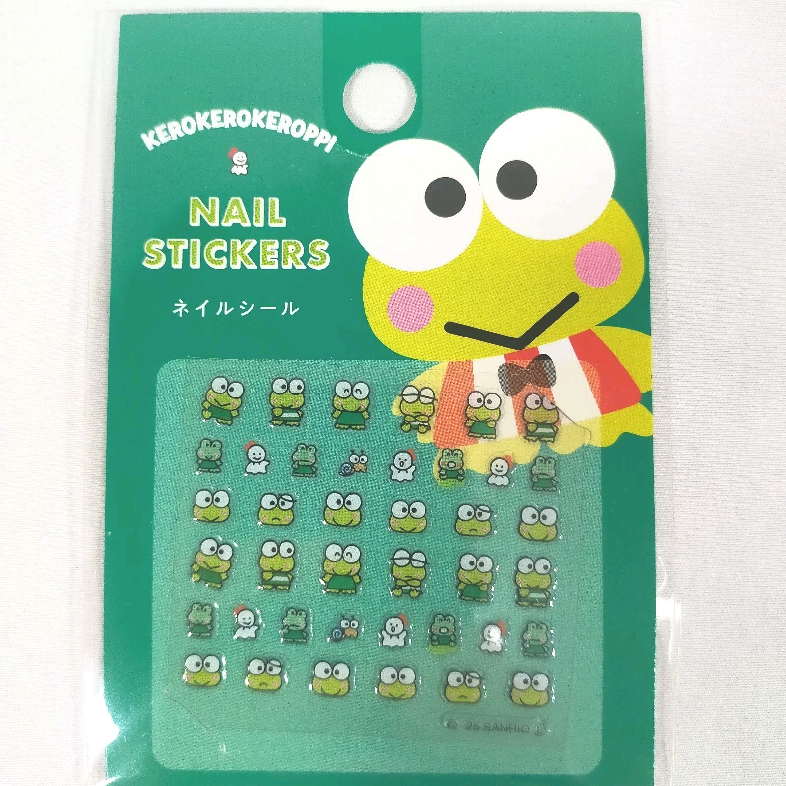 Sanrio Kerokerokeroppi Nail Stickers Cute Kawaii Nail Seal Japan